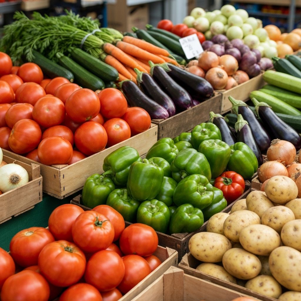 Seasonal fresh vegetables